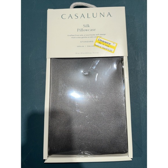 Catalina silk pillowcase standard side closure gray - Picture 1 of 3